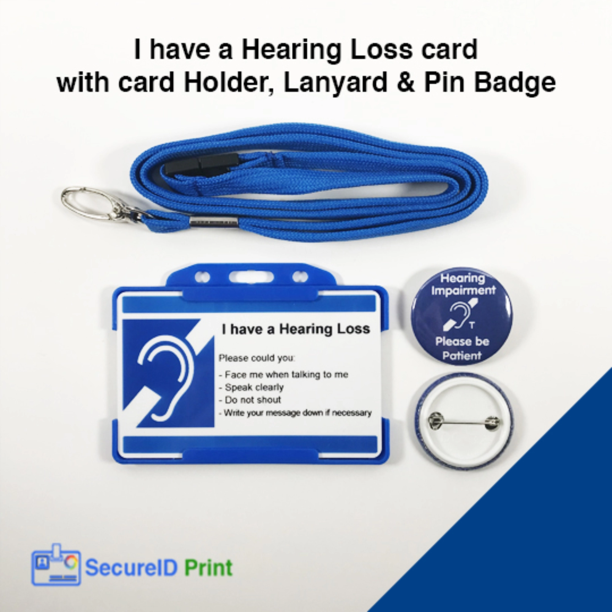 Hearing Loss Card Blue
